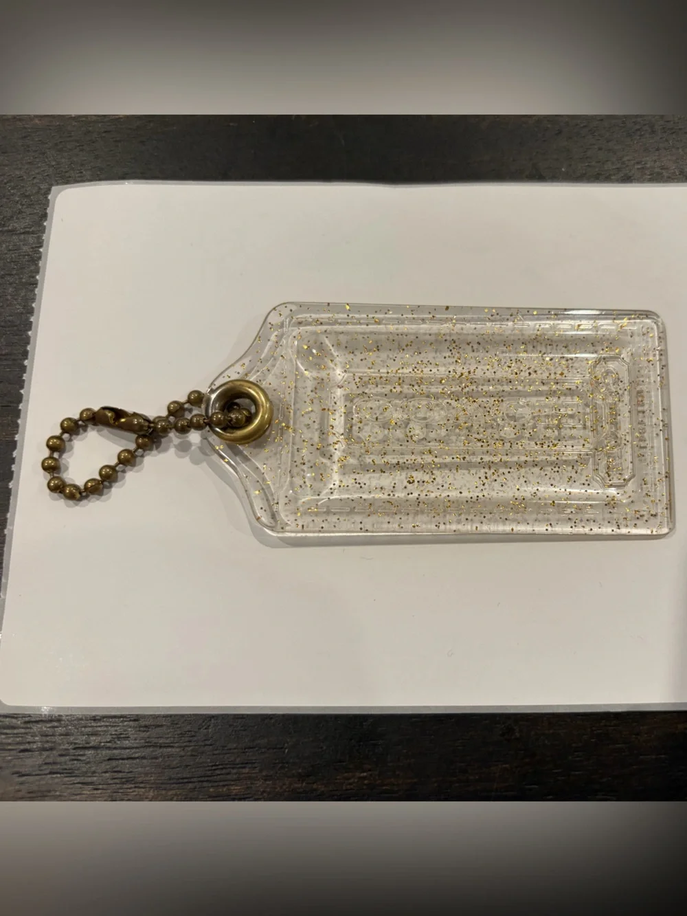 Coach Poppy Gold Glitter Hangtag